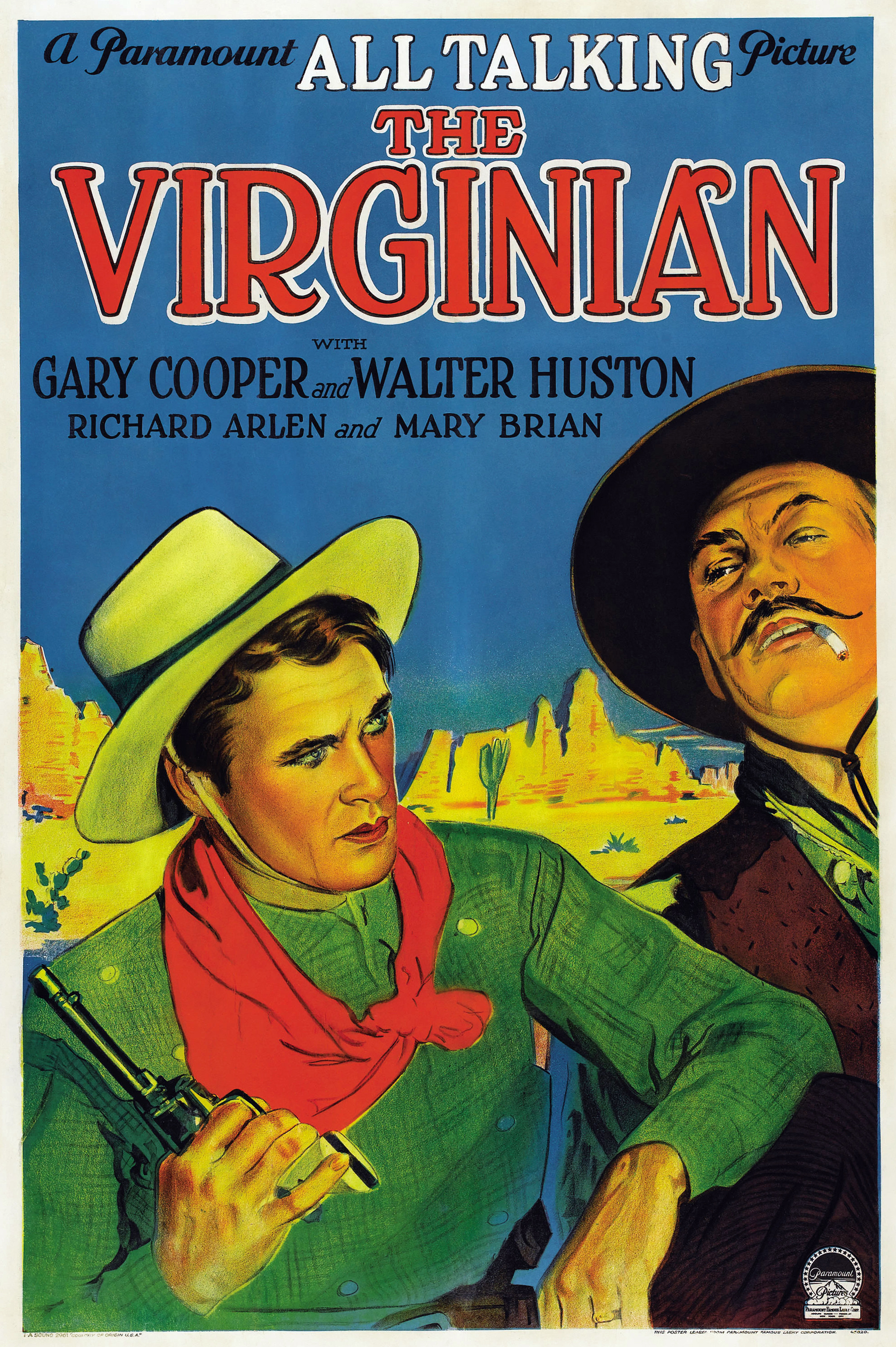 The Virginian (1929) theatrical poster
