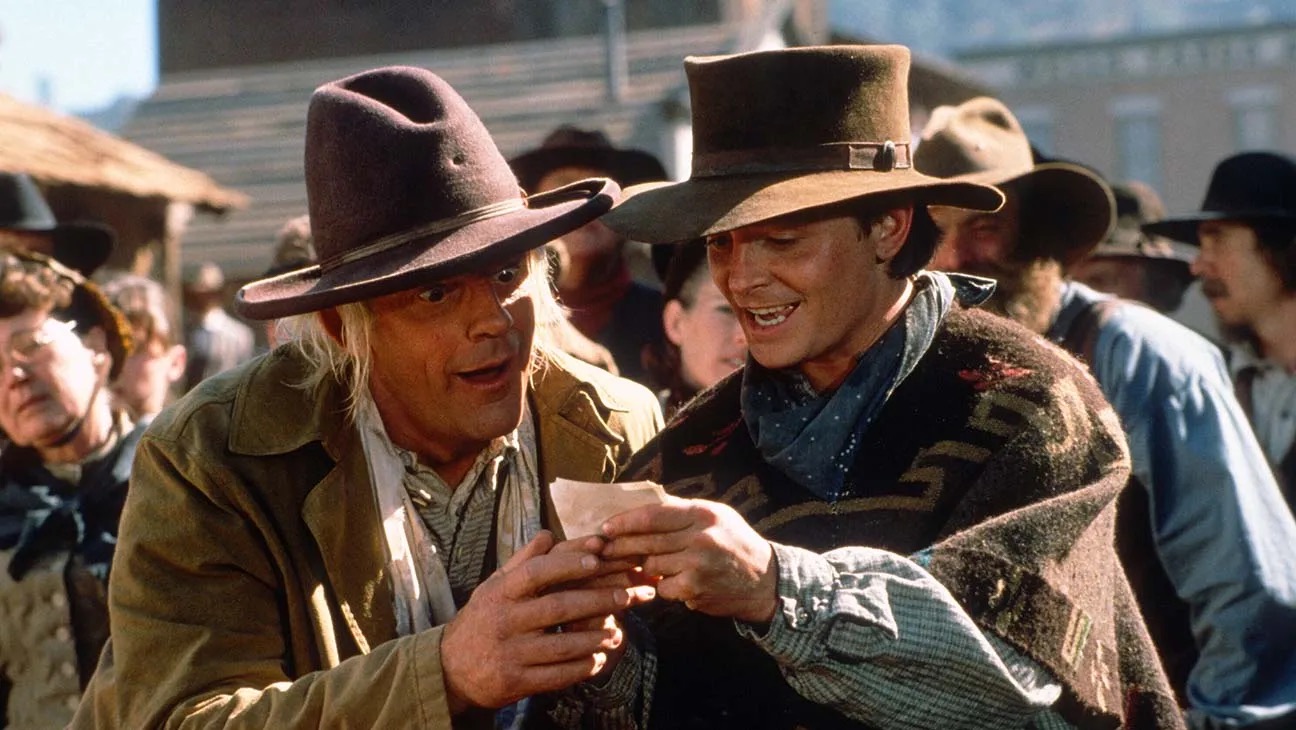 Michael J. Fox and Christopher Lloyd in Back to the Future Part III